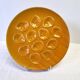Brown ceramic oyster serving dish in good condition