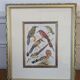 Cadre lithographique d'oiseaux