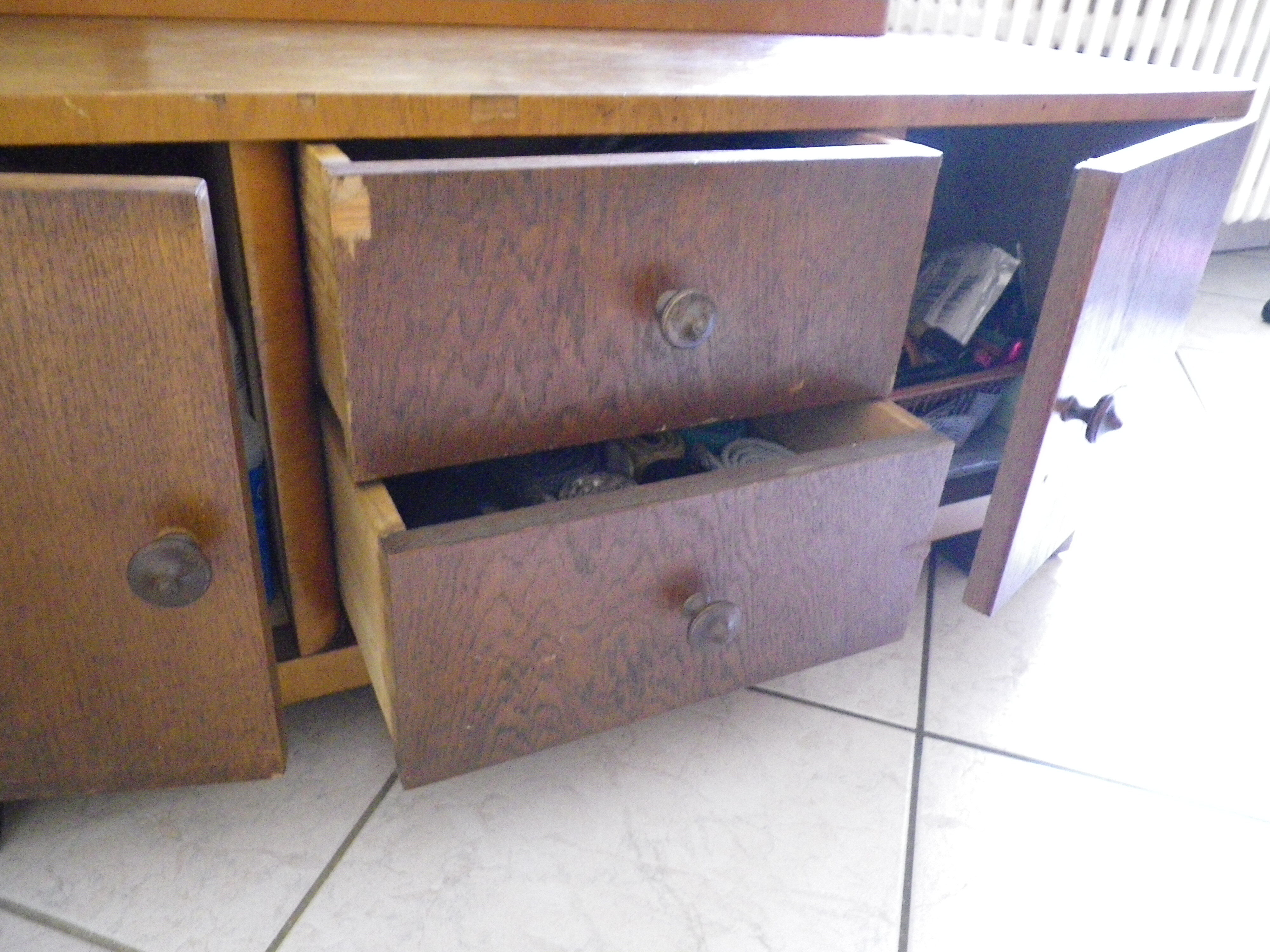 Art deco boat dressing table with large mirror 1940s