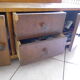 Art deco boat dressing table with large mirror 1940s