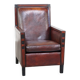 Sheepskin Art Deco design armchair combined with wood