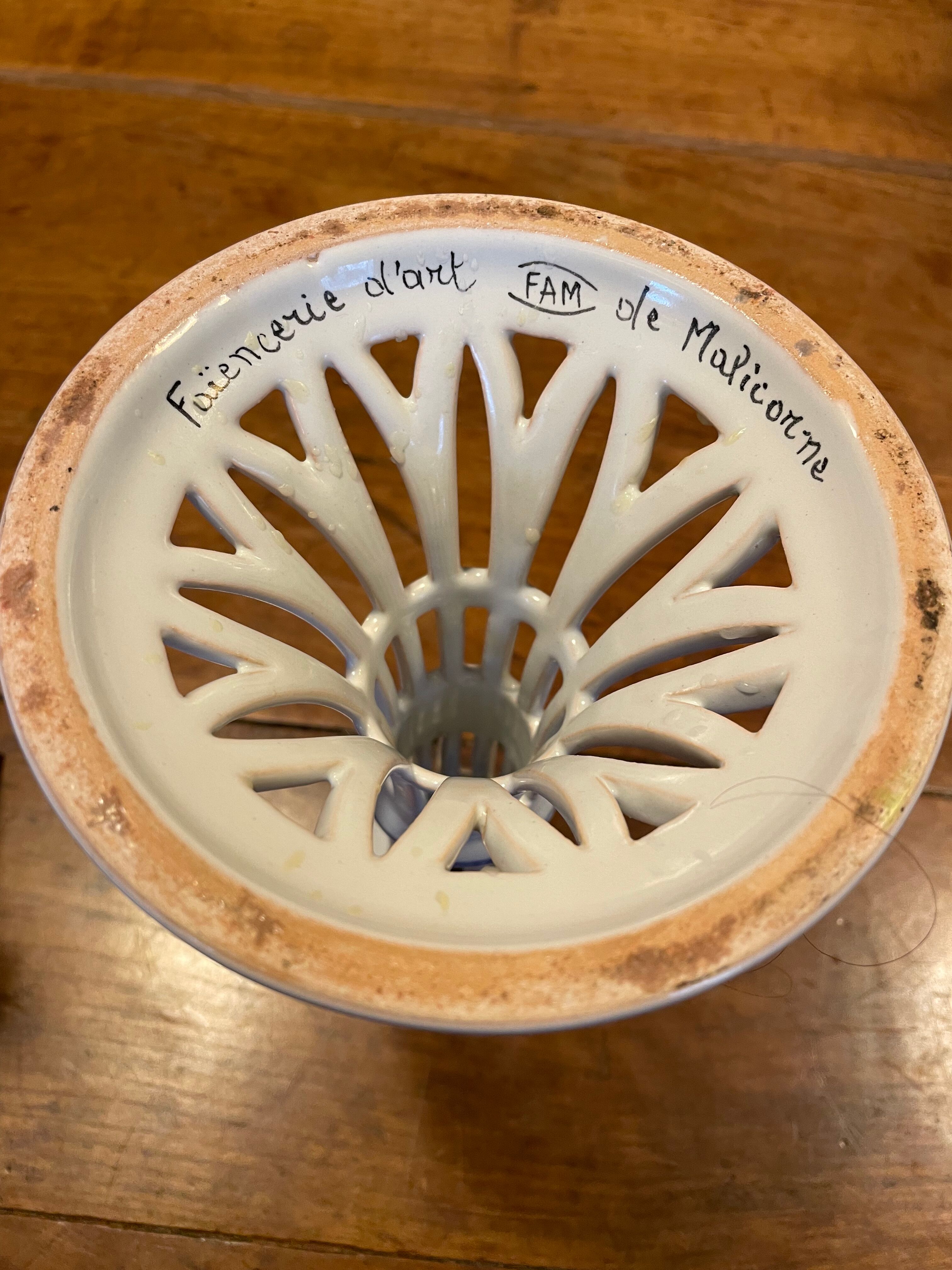 Candle holder FAM (Faïencerie d'Art de Malicorne)