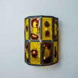 Brutalist wall lamp by Felipe Derflingher for Feders, blown glass, 1960, Mexico