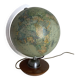 Globe vintage 1960 terrestre Verre JRO Verlag français - 35 cm