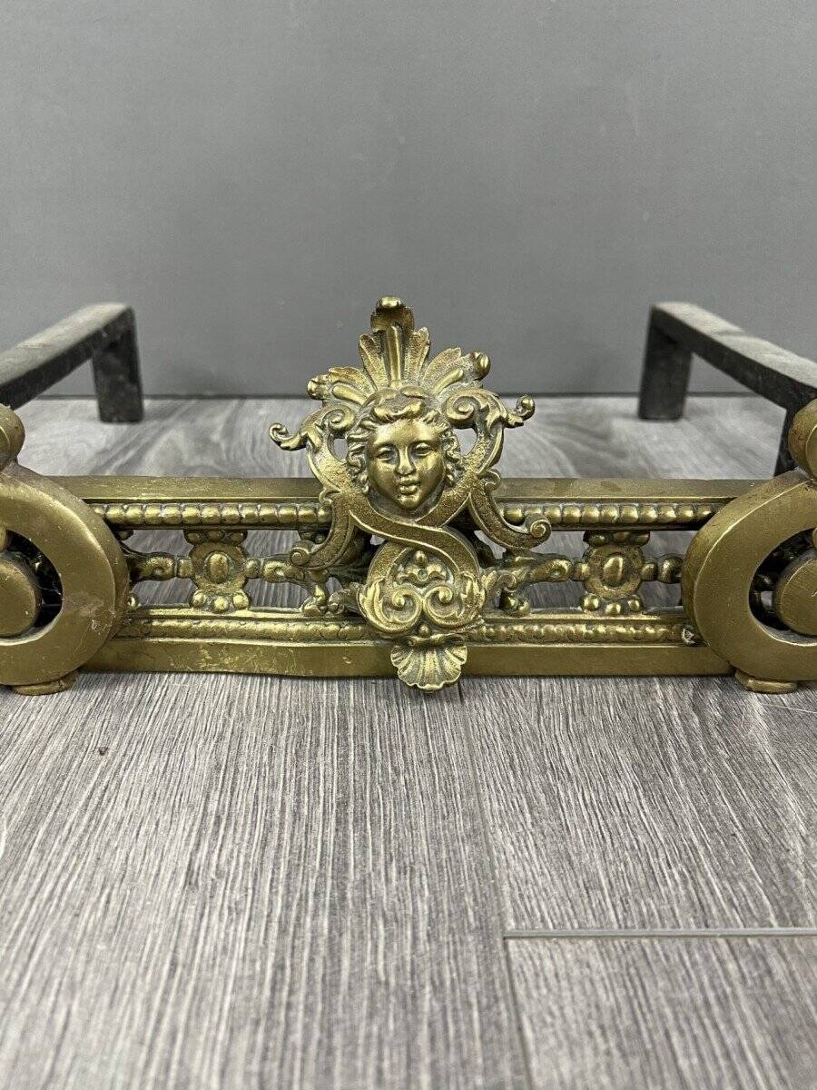 Chenets en bronze style Louis XVI, XIXème siècle
