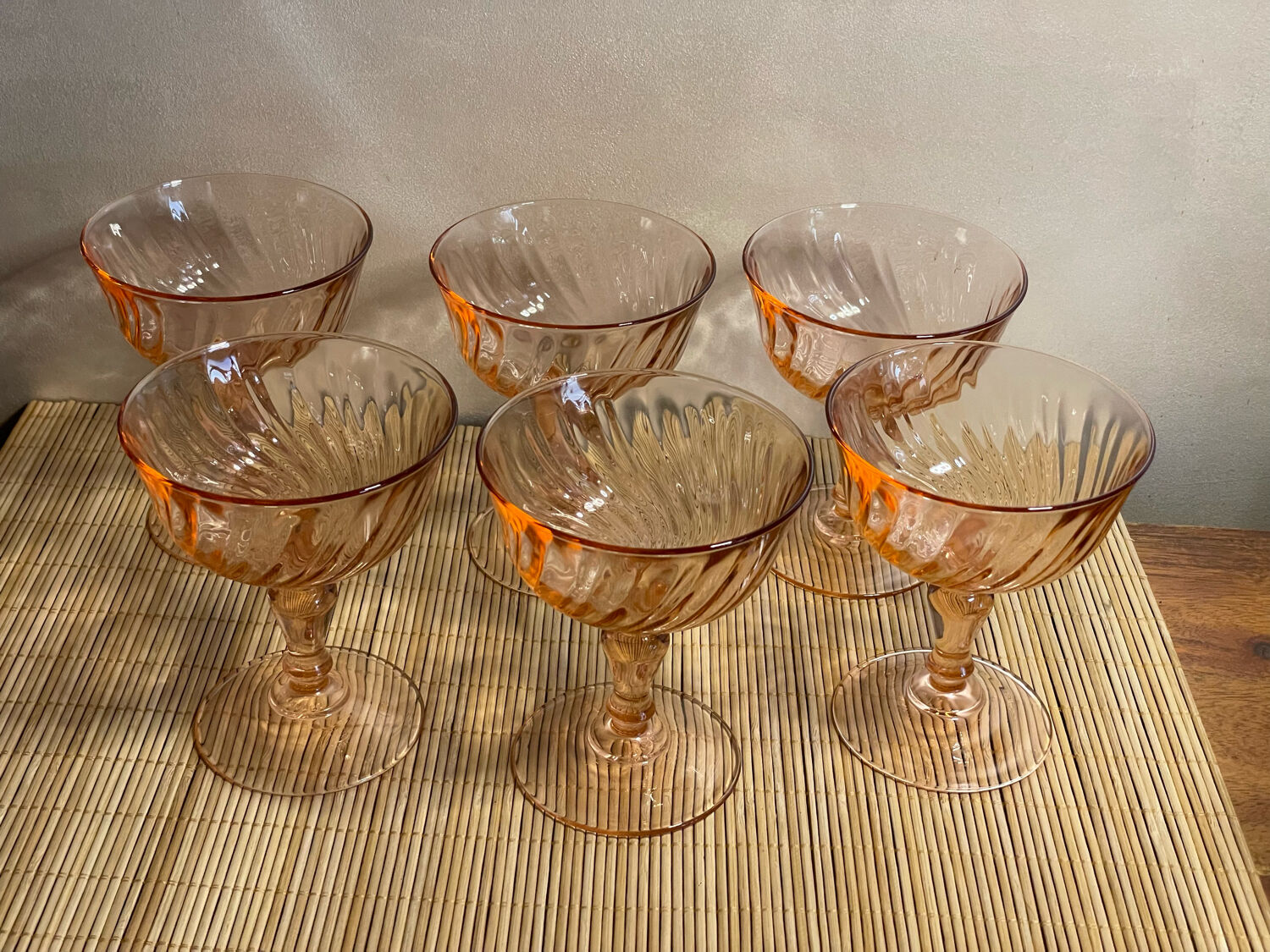 6 Rosaline champagne glasses