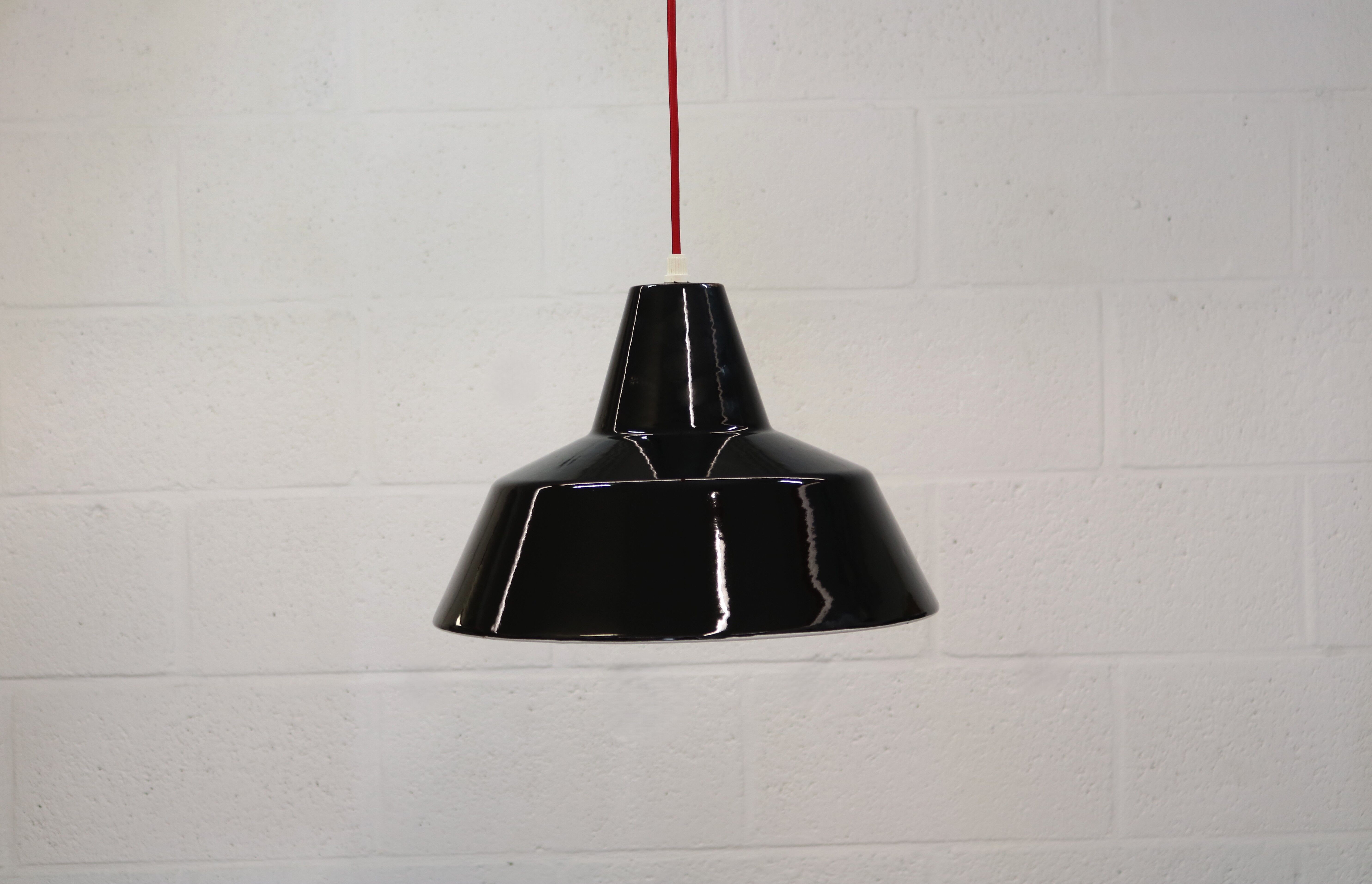 Danish industrial pendant lamp by **Louis Poulsen**, model **Vaerksteds**