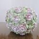 Vase en barbotine, décor floral