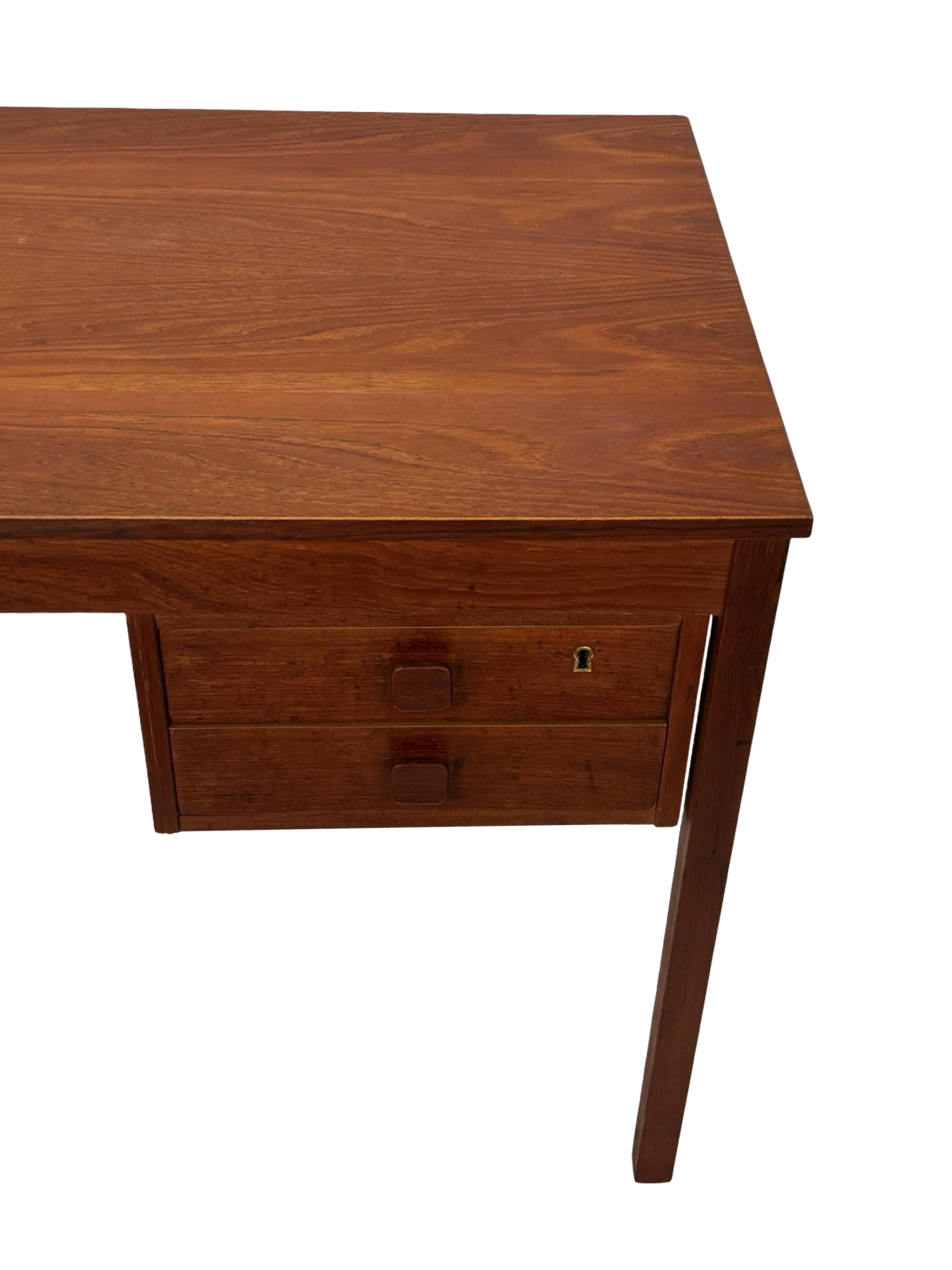 Vintage Danish teak compact Domino Mobler desk, 1960s