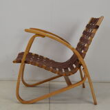 Fauteuil en bois de hêtre courbé, design Jan Vaněk, années 1930.