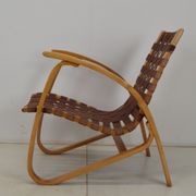 Fauteuil en bois de hêtre courbé, design Jan Vaněk, années 1930.