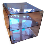 Michel Dumas 70's serving trolley/coffee table on wheels