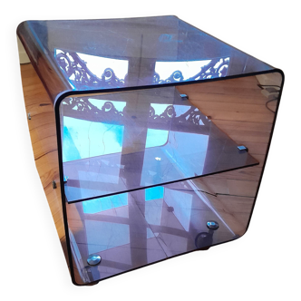 Michel Dumas 70's serving trolley/coffee table on wheels