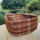 Large wicker basket with metal wire 58X36cm