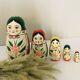 Poupées Russes Matriochkas traditionnelles relookées série de 5
