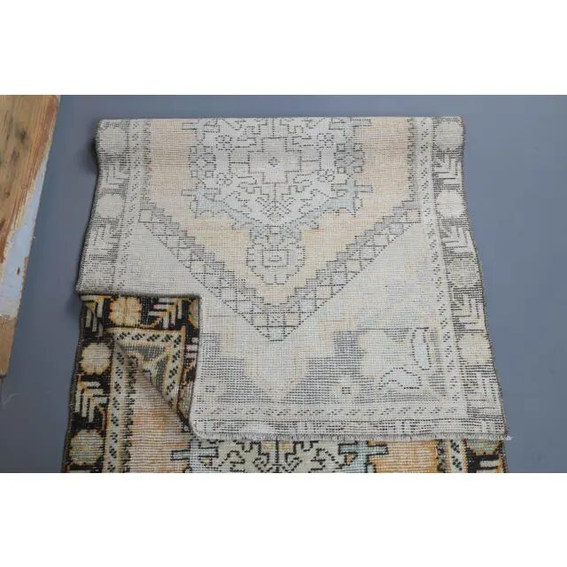 Vintage Turkish Hand-Knotted Runner Rug 90x252