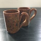 Pair of brutalist mugs