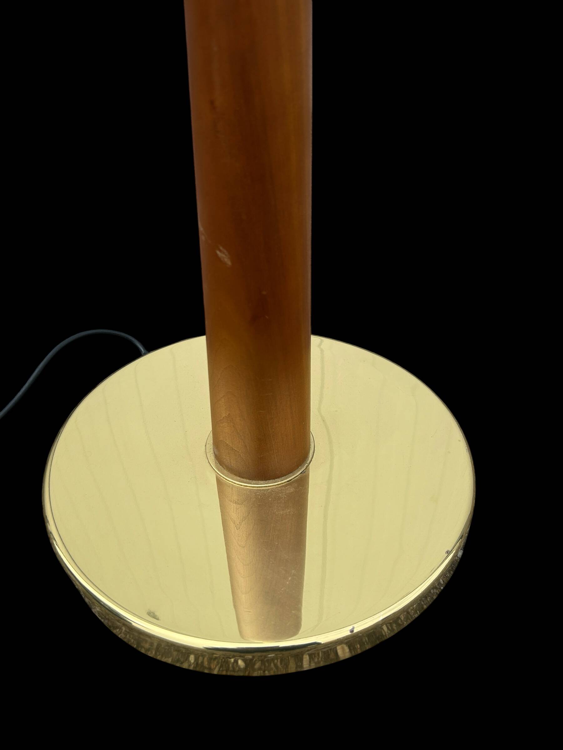 vintage lamp post in teak and brass