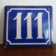 Old enamelled street sign - Street sign number 111