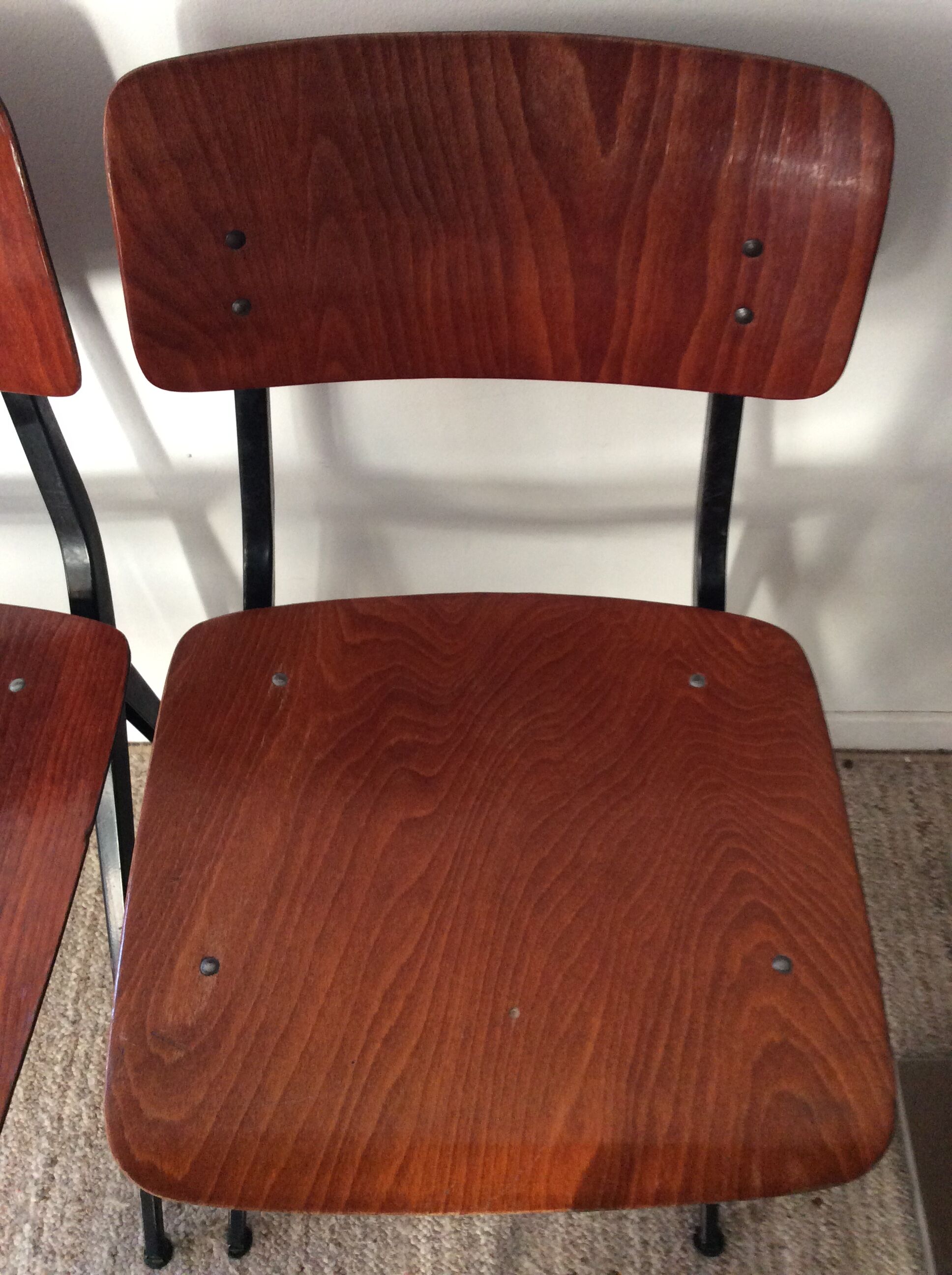 Series of 4 chairs "spinstoel" by Marko model S201 of the 60s