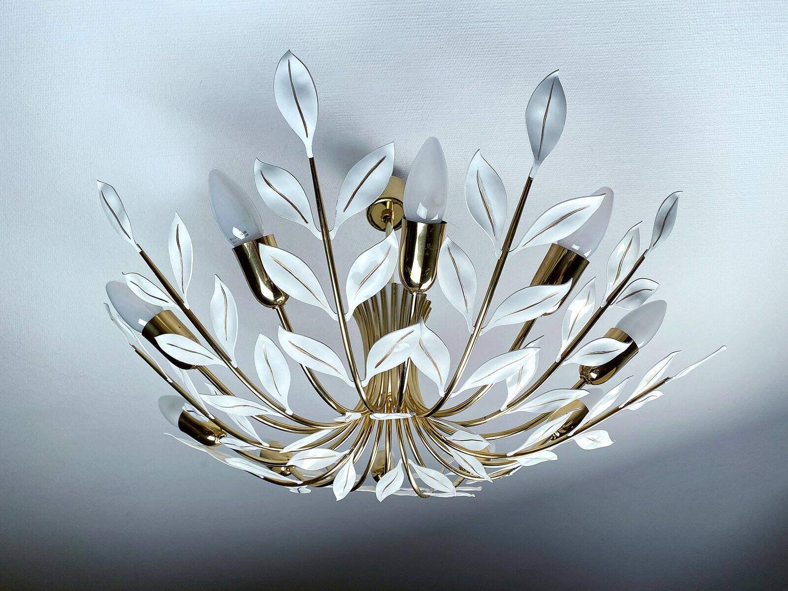 Large vintage pendant light from Vereinigte Werstaetten, 1950s
