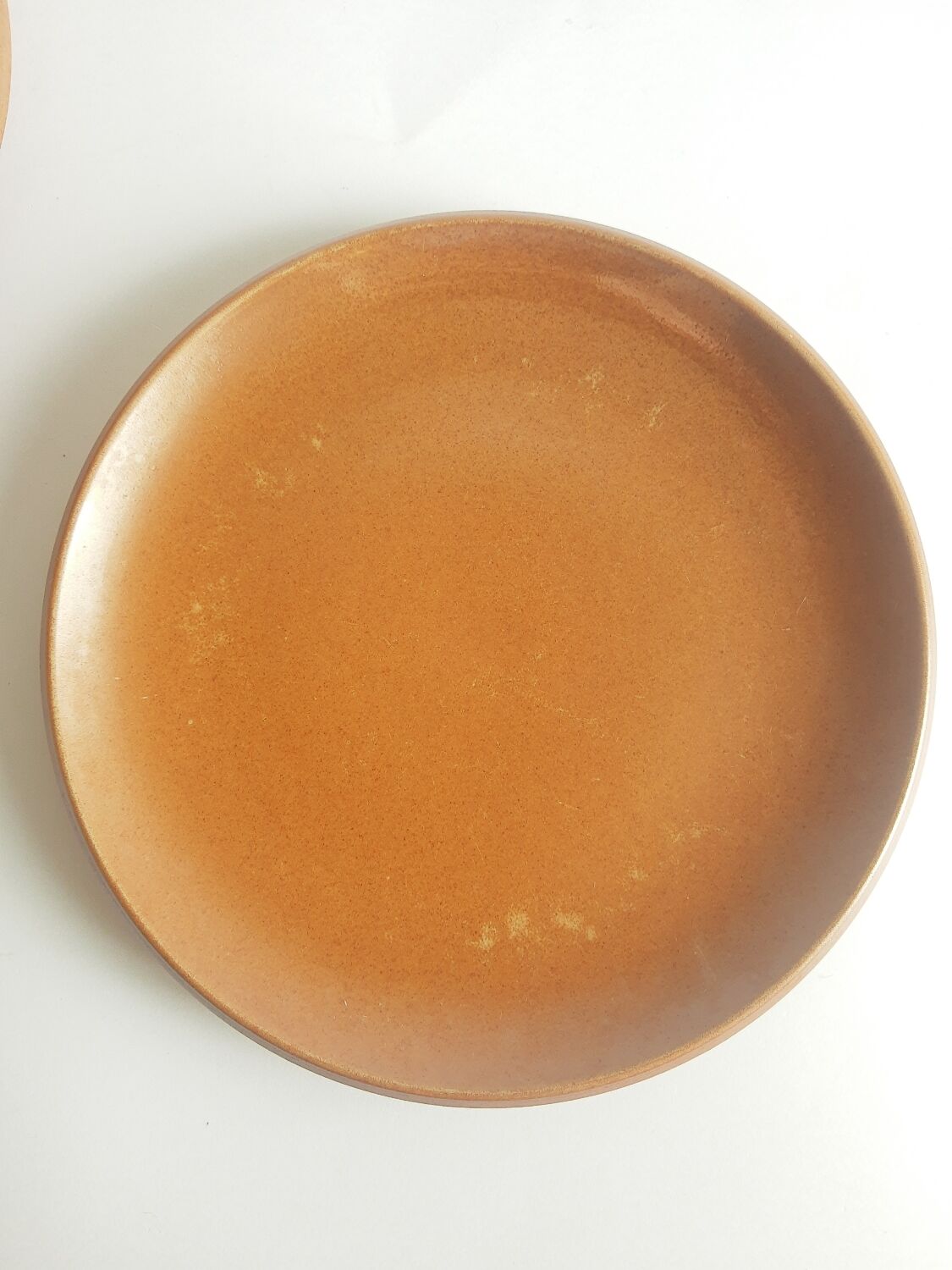 Set of 6 vintage Brenne Grès stoneware dinner plates from France
