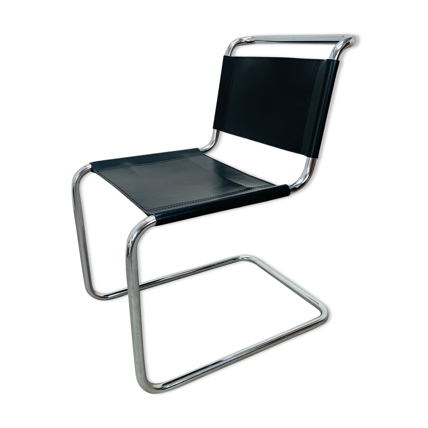 Chair B33 by Marcel Breuer 1980 black leather