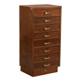 Vintage commode with 8 drawers by Dino Fanciulli in poplar, Italy, 1950s.