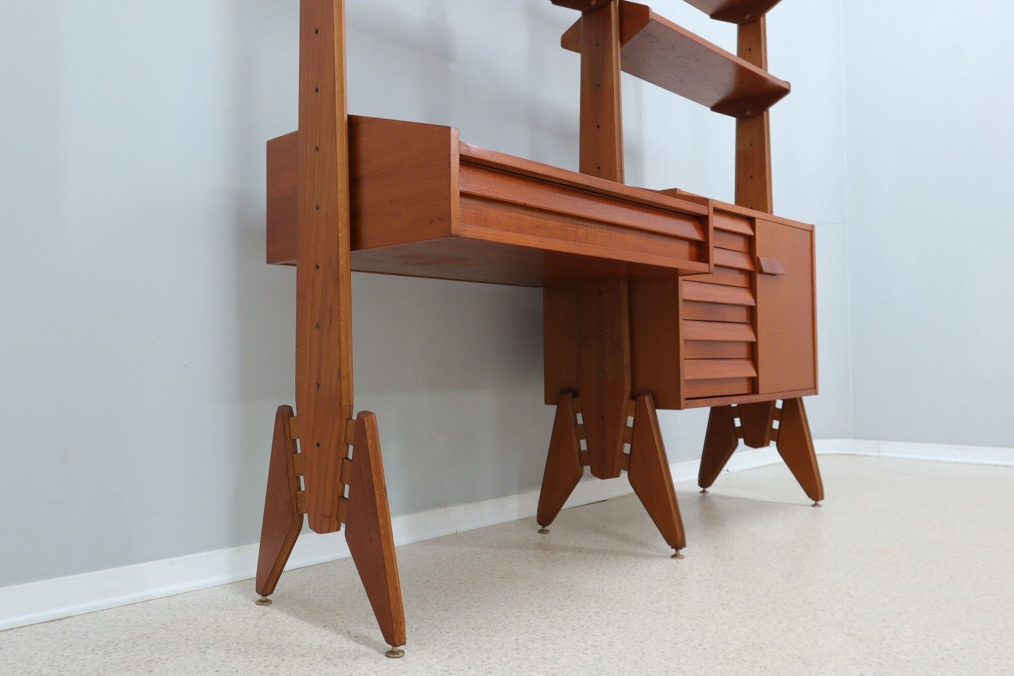 Mid century teak bookcase av arredamenti 1960s