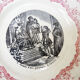 11 old plates hb choisy le roi in earthenware: joan of arc
