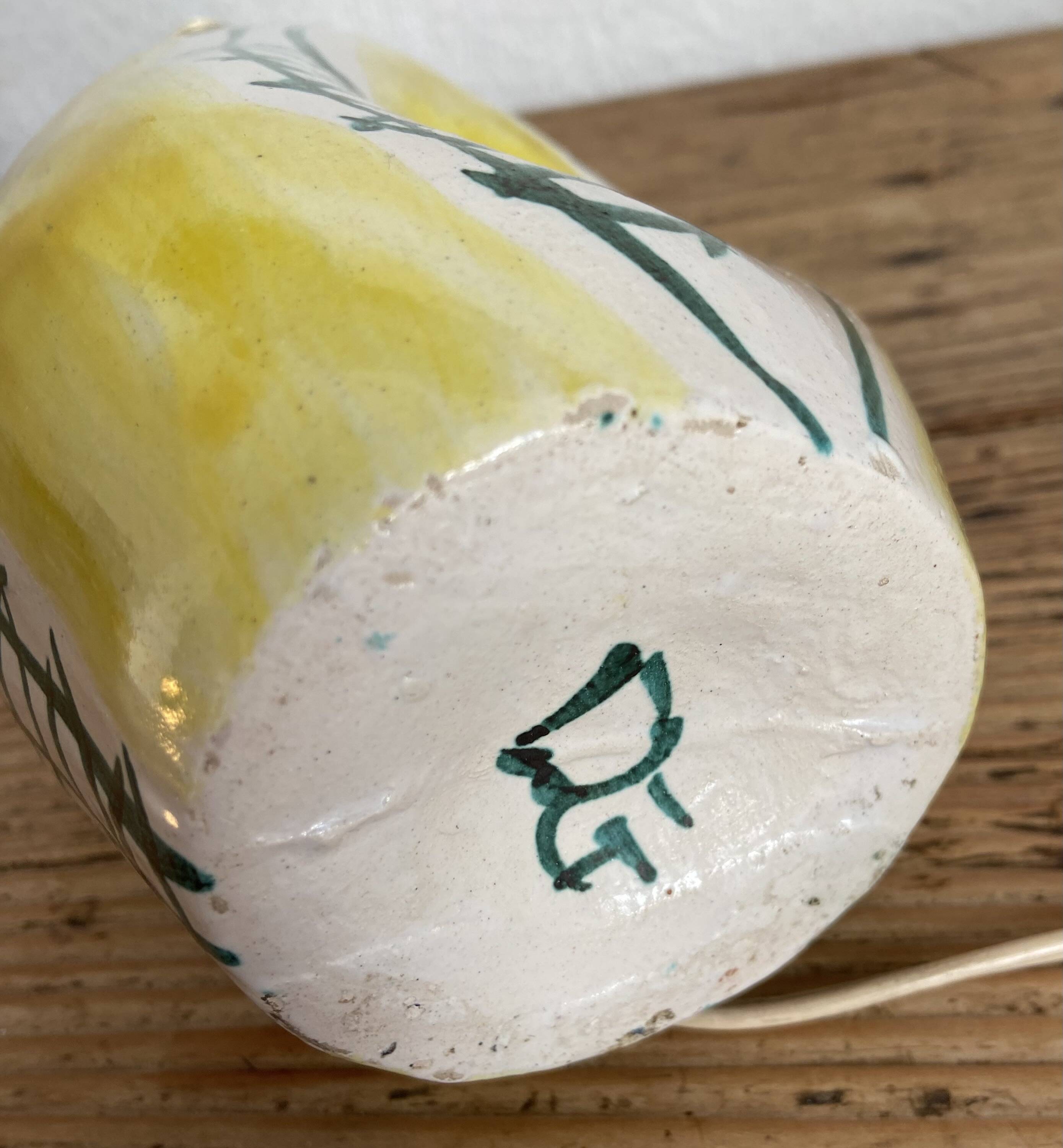 1960s ceramic lamp base