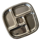 5-bowl chrome aperitif tray, 1970s design