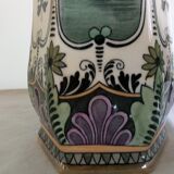 Petrus Regout Maastricht ceramic vase, with scenes of sails and mill