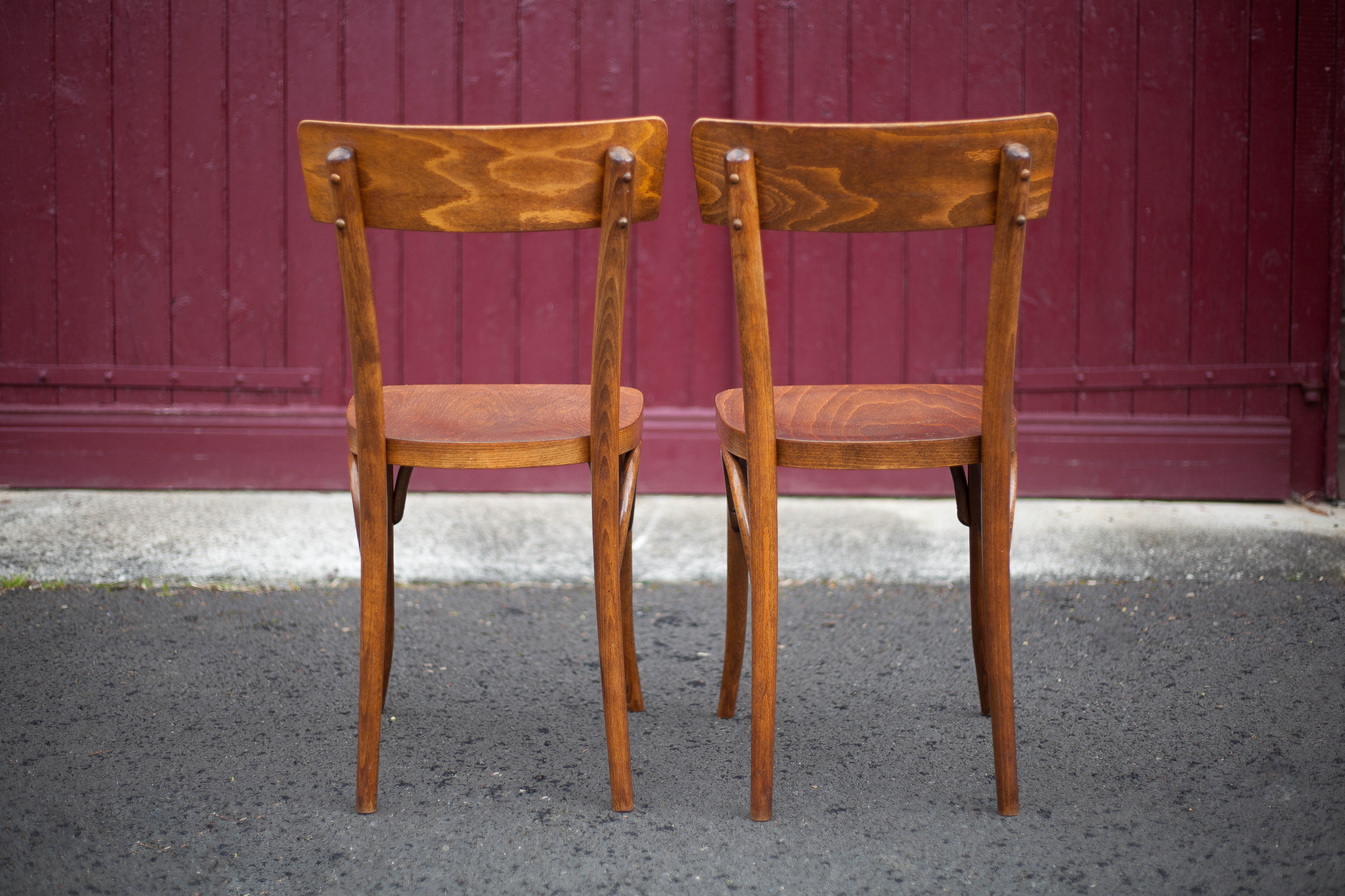 Pair of Thonet bistro chairs