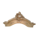 Fronton Louis XV bois sculpté coquille 1930, en noyer