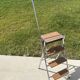 Chrome and formica stepladder chair from the 60s/70s