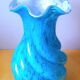 Vase bleu mouchetté Clichy années 30