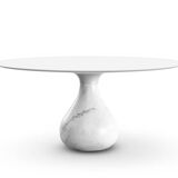 Roche bobois aqua round dining table - matt carrara
