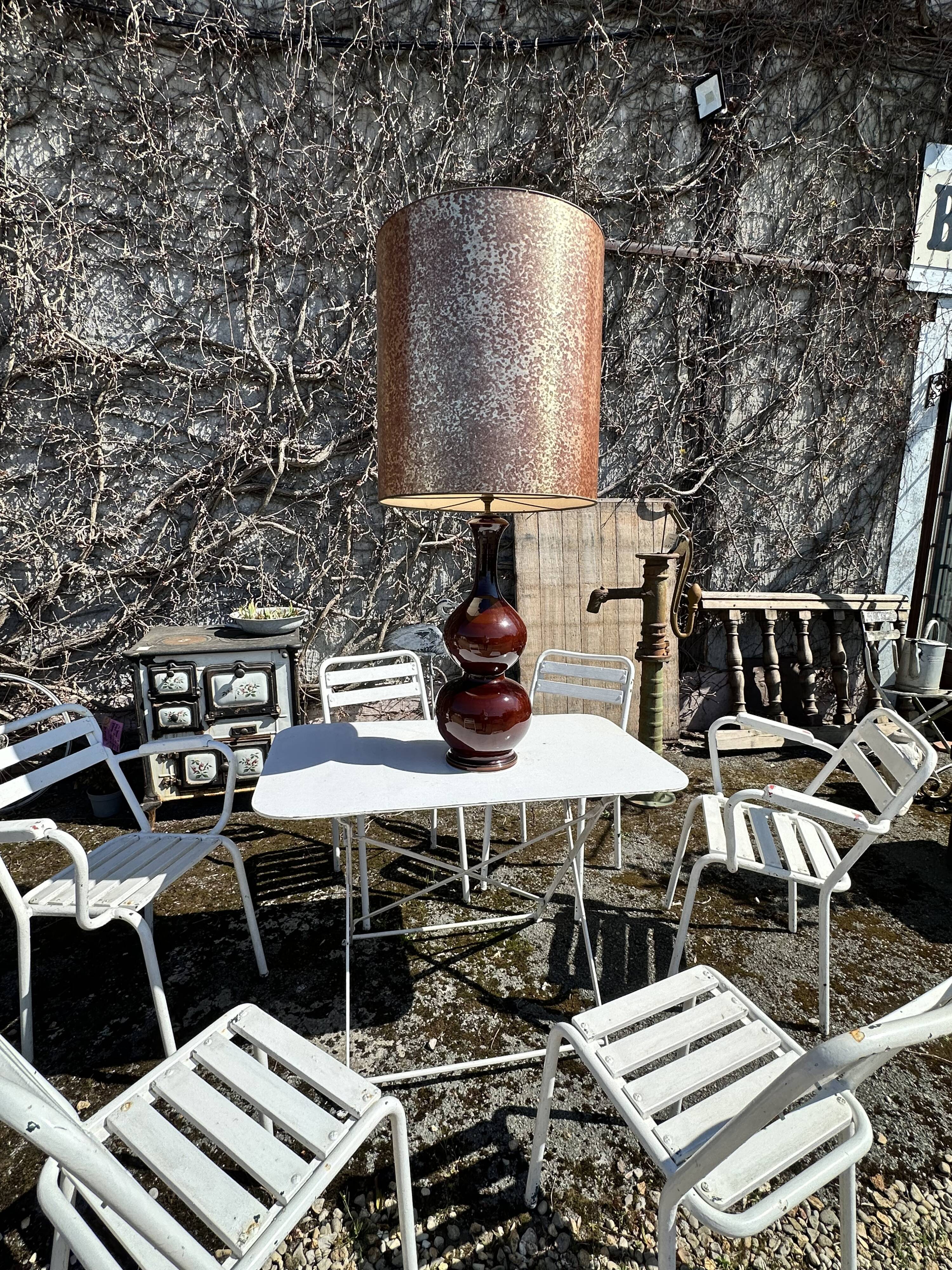 Vintage 70's glazed ceramic lamp