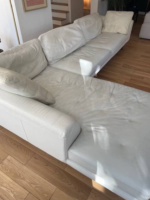 Roche Bobois leather corner sofa