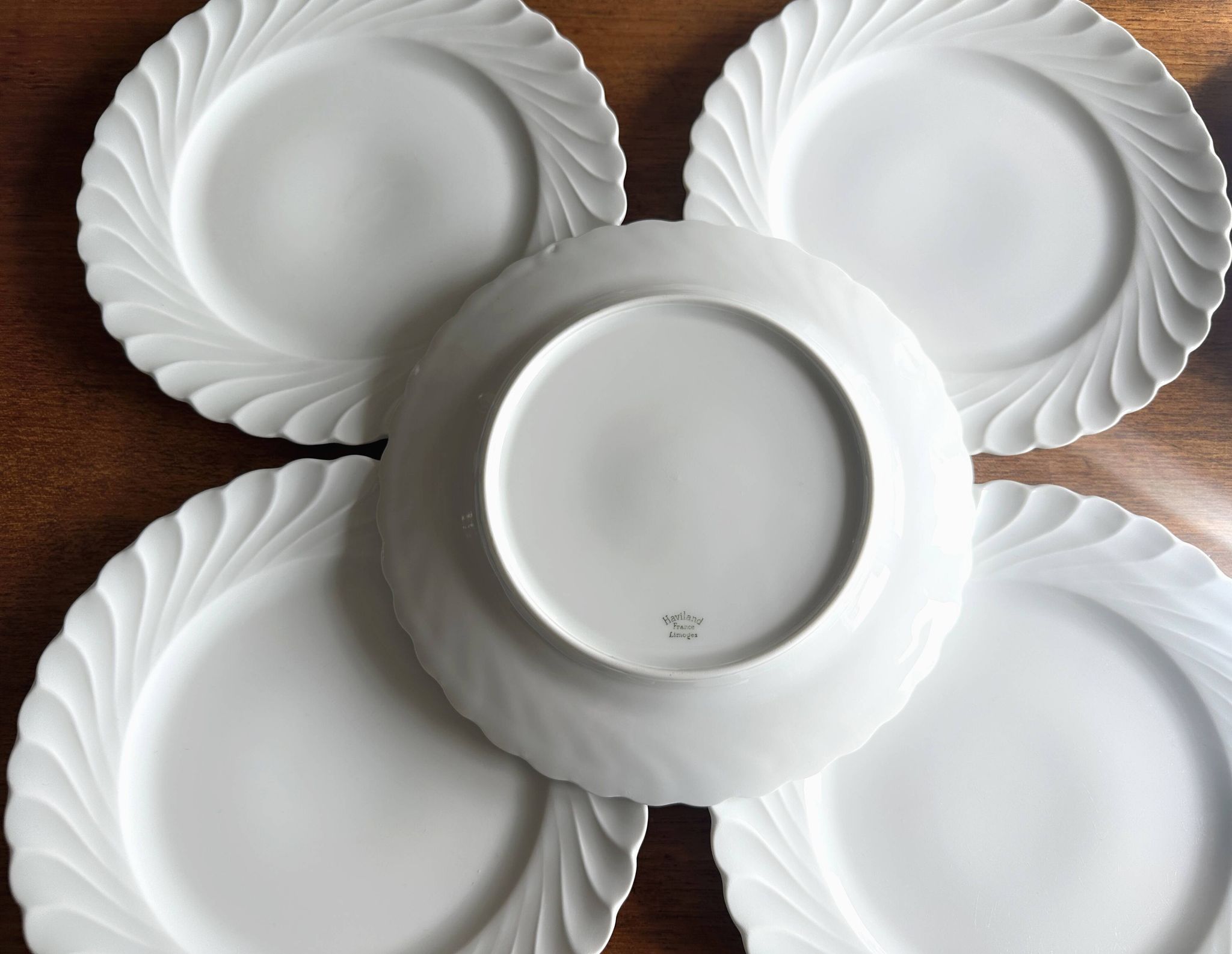 10 dessert plates in Limoges porcelain Haviland model Torse
