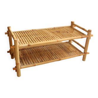 Large bamboo plant stand - magazine rack - Vintage