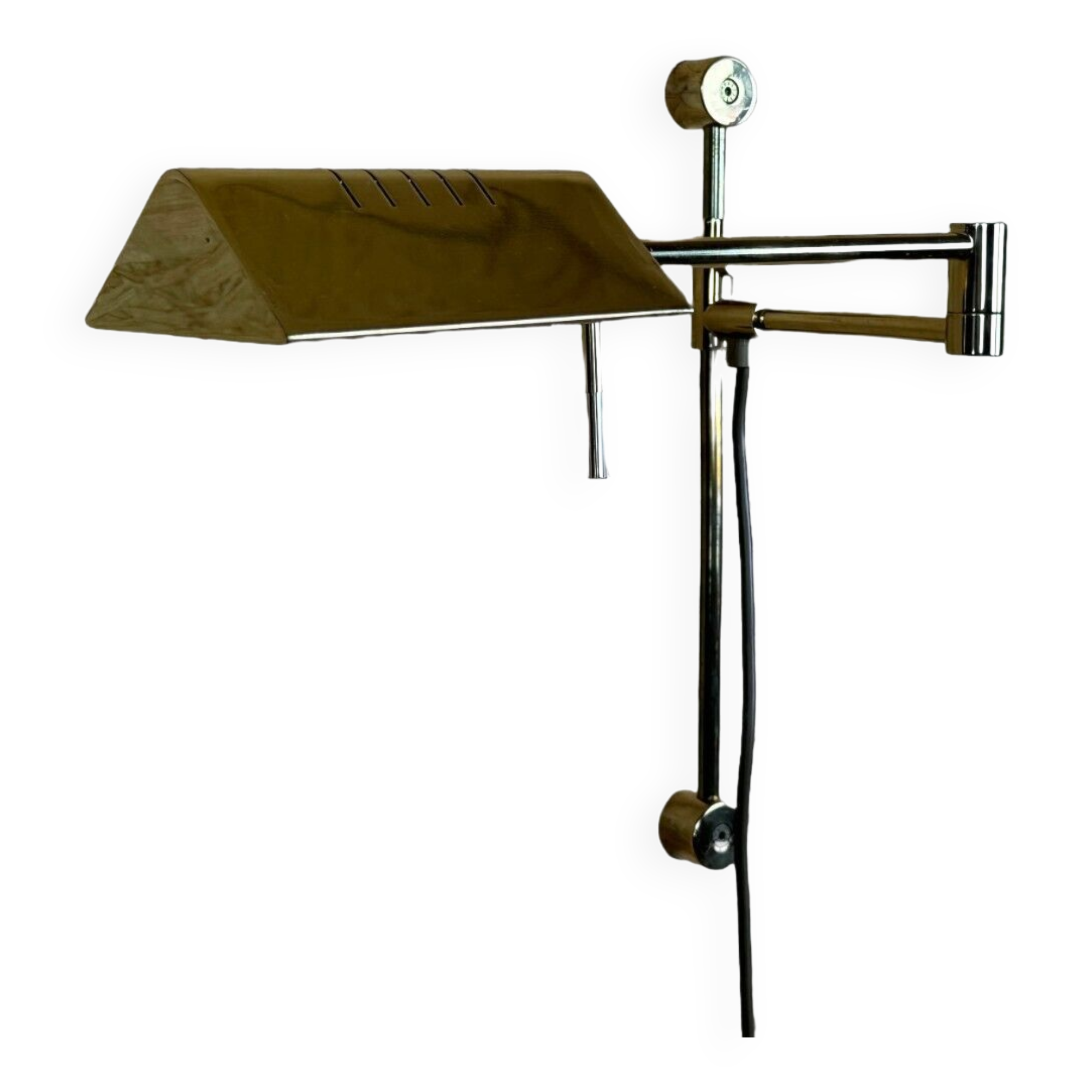 60s 70s wall lamp articulated brass Relco Made in Italy Design