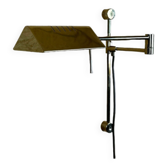 60s 70s wall lamp articulated brass Relco Made in Italy Design