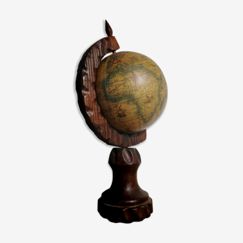 Vintage globe rustic style