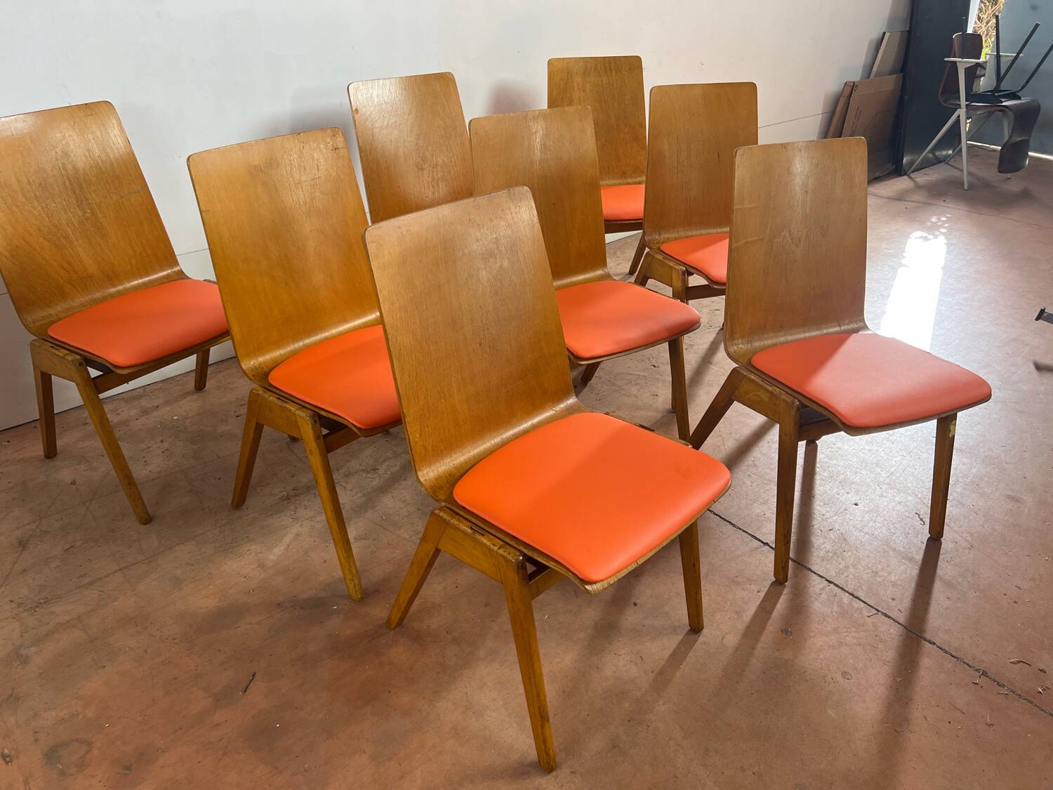 Set of 8 Scandinavian chairs