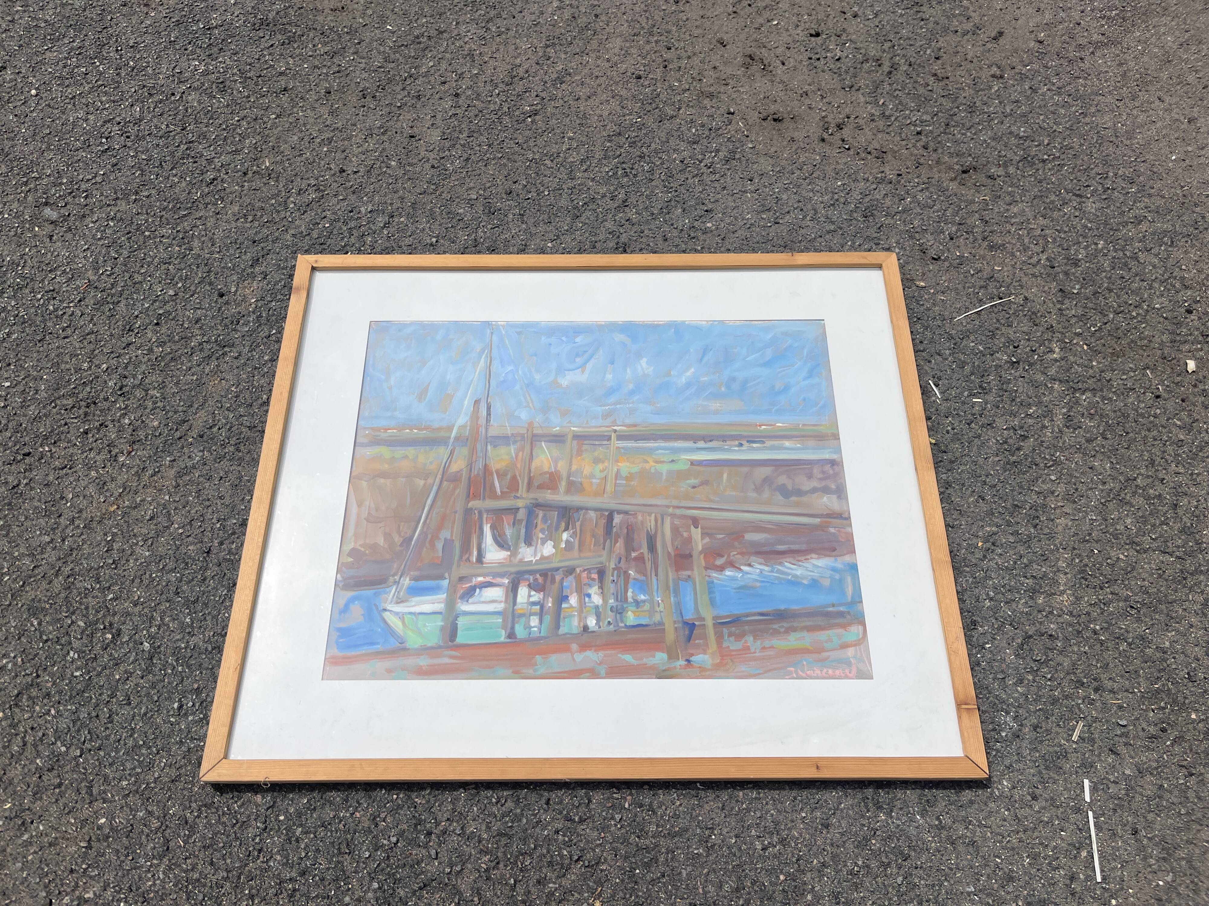 Tableau Peinture Impressionniste Port de Pêche