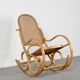 Fauteuil à bascule italien Luigi Crassevig en bois courbé