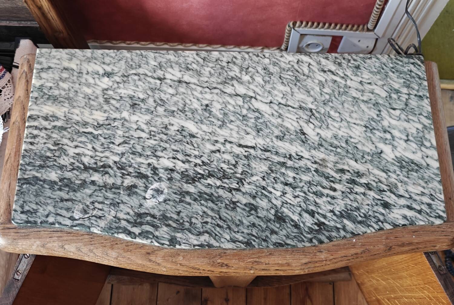 Marble top bedside cabinet