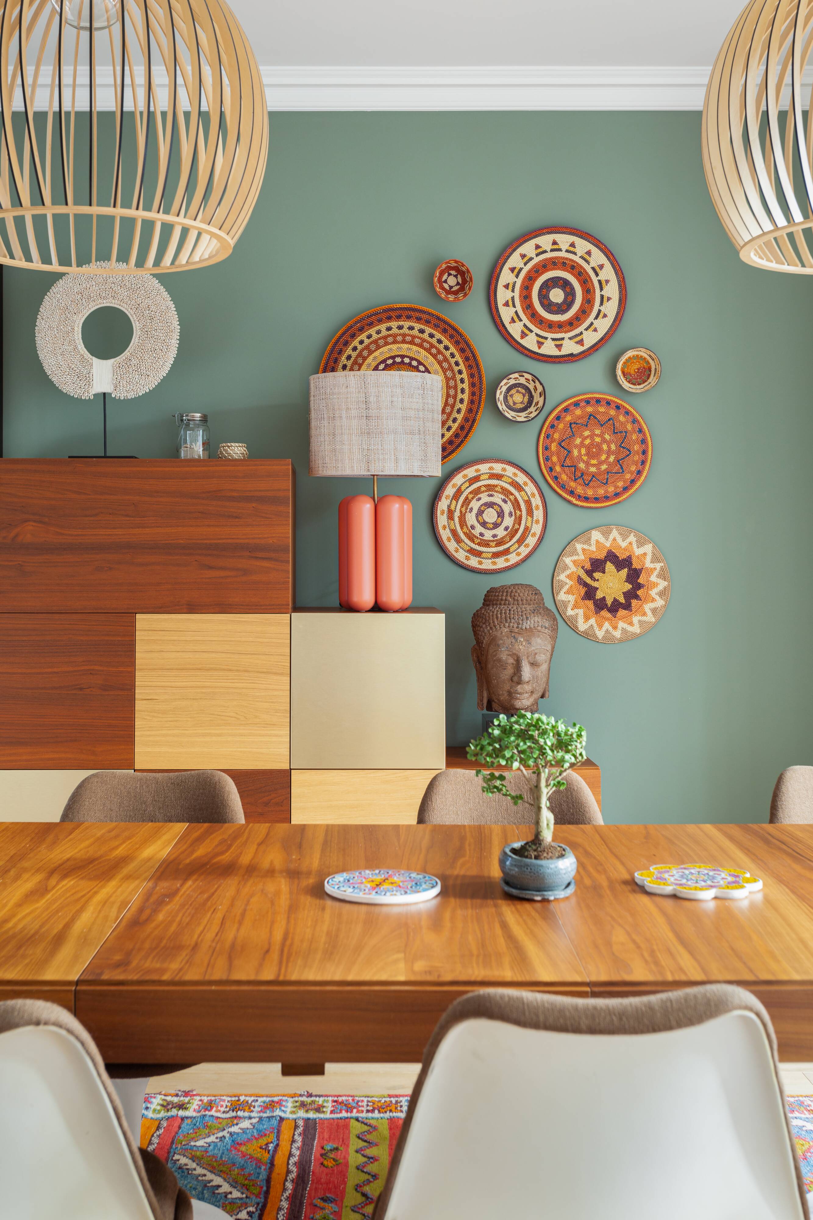 Lamp Charlotte Corail Raphia - Cosin Paris